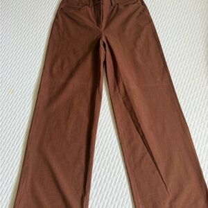 lululemon athletica City Sleek 5 pocket Roasted Brown Wide-Leg Pants